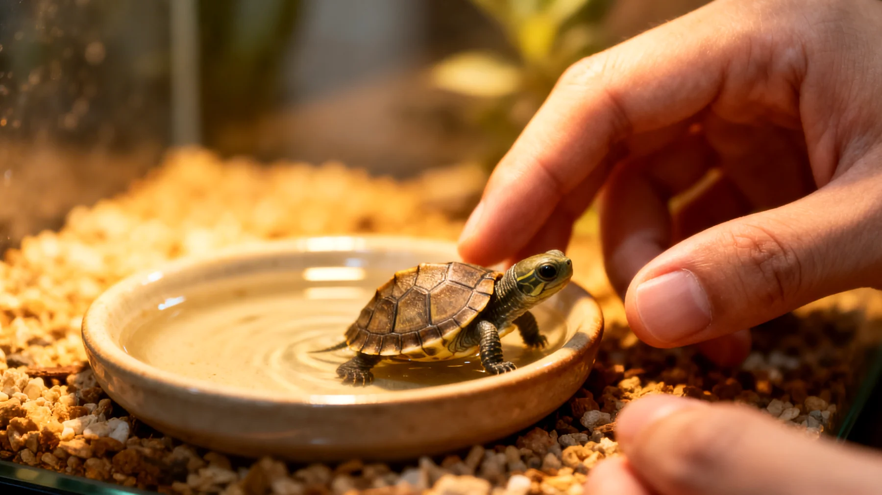Junge Schildkröten benötigen eine besonders sorgfältige Eingewöhnung in ihr neues Zuhause, da sie in den ersten Lebensmonaten sehr empfindlich auf Stress, falsche Haltungsbedingungen und Umgebungsveränderungen reagieren, was zu Futterverweigerung, geschwächtem Immunsystem und Entwicklungsstörungen führen kann"